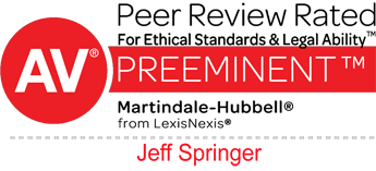 AV Martindale Preeminent lawyer logo for Jeff Springer